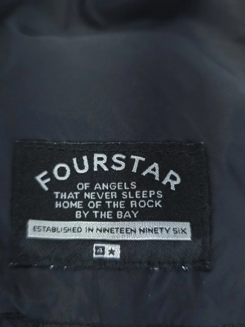 Fourstar Clothing  Vtg Jacket S Skateboard Blue Y2K Of Angels That Never Sleep